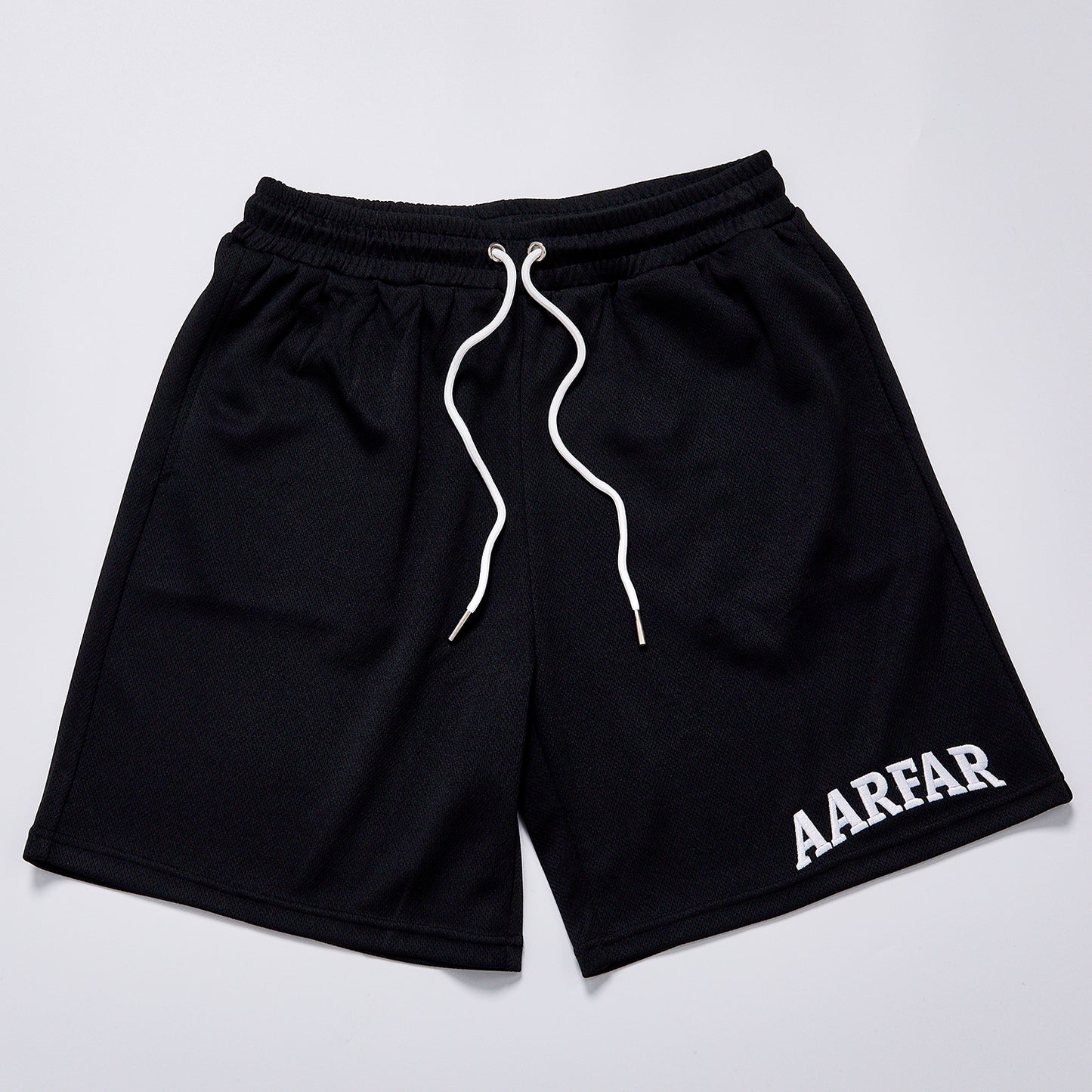 Custom AARFAR Letter Embroidery Drawstring Mesh Shorts Unisex Summer Elastic Waist Loose Fit Knee-Length Shorts Streetwear Casual Sports Running Sweat Shorts