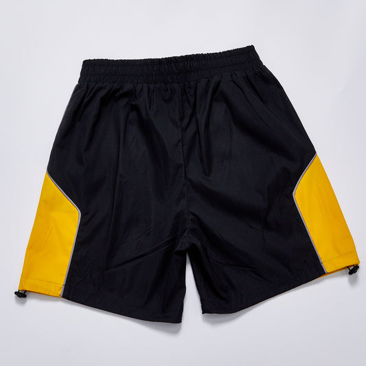 Custom Logo Reflective Piping Contrast Color Wind Short Pants Unisex Summer Elastic Waist Drawstring Hem Streetwear Casual Racing Track Shorts Sport Outerwear Shorts