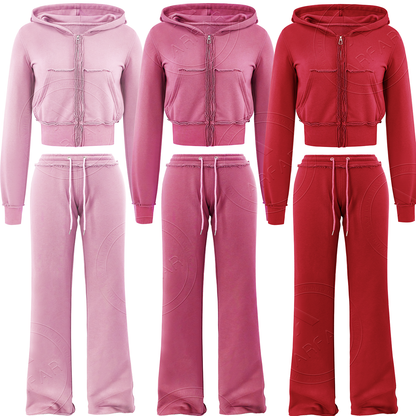 womens two piece hoodie sets pants set