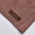 Custom Leather Label Waffle Knit Washed Shorts Unisex Summer Elastic Drawstring Loose Fit Casual Streetwear Vintage Textured Sweat Shorts