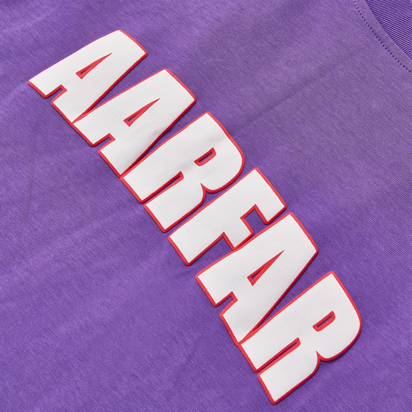 Fake Two Piece Contrast Color Long Sleeve T-Shirt Unisex Daily Crew Neck Letter Print Loose Tee Streetwear Casual Purple Layered Top