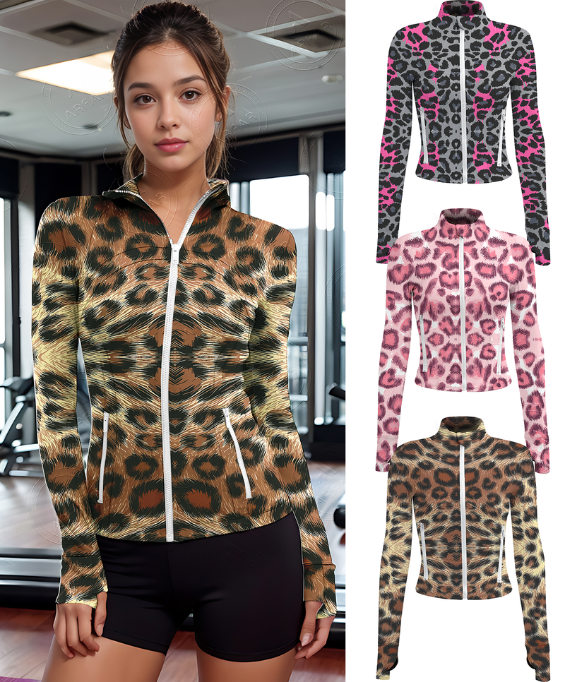 Printed Jacket & Flared Leggings Set