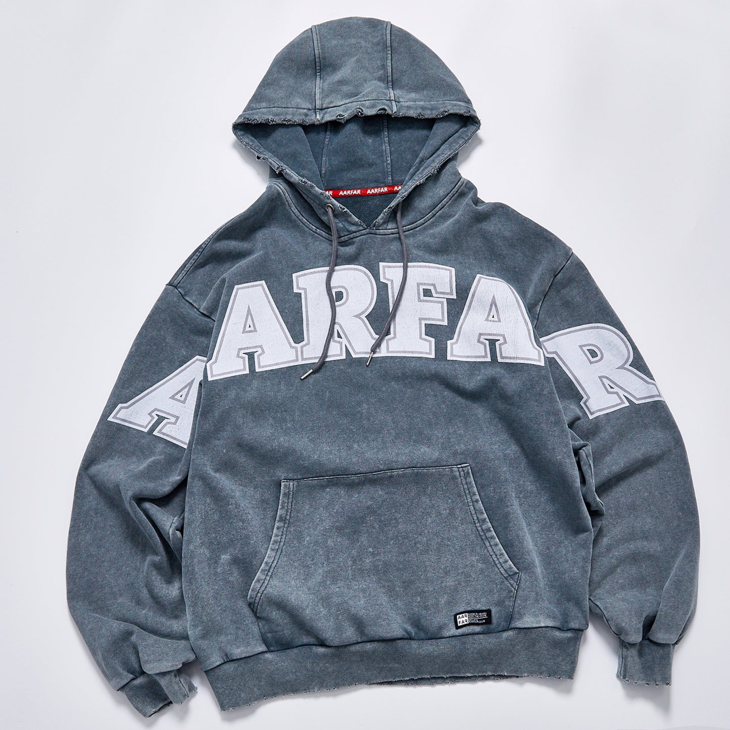 Vintage Washed Distressed Letter Print Hoodie Unisex Autumn Oversized Pullover Hoodie Streetwear Casual Loose Fleece Hooded Sweatshirt