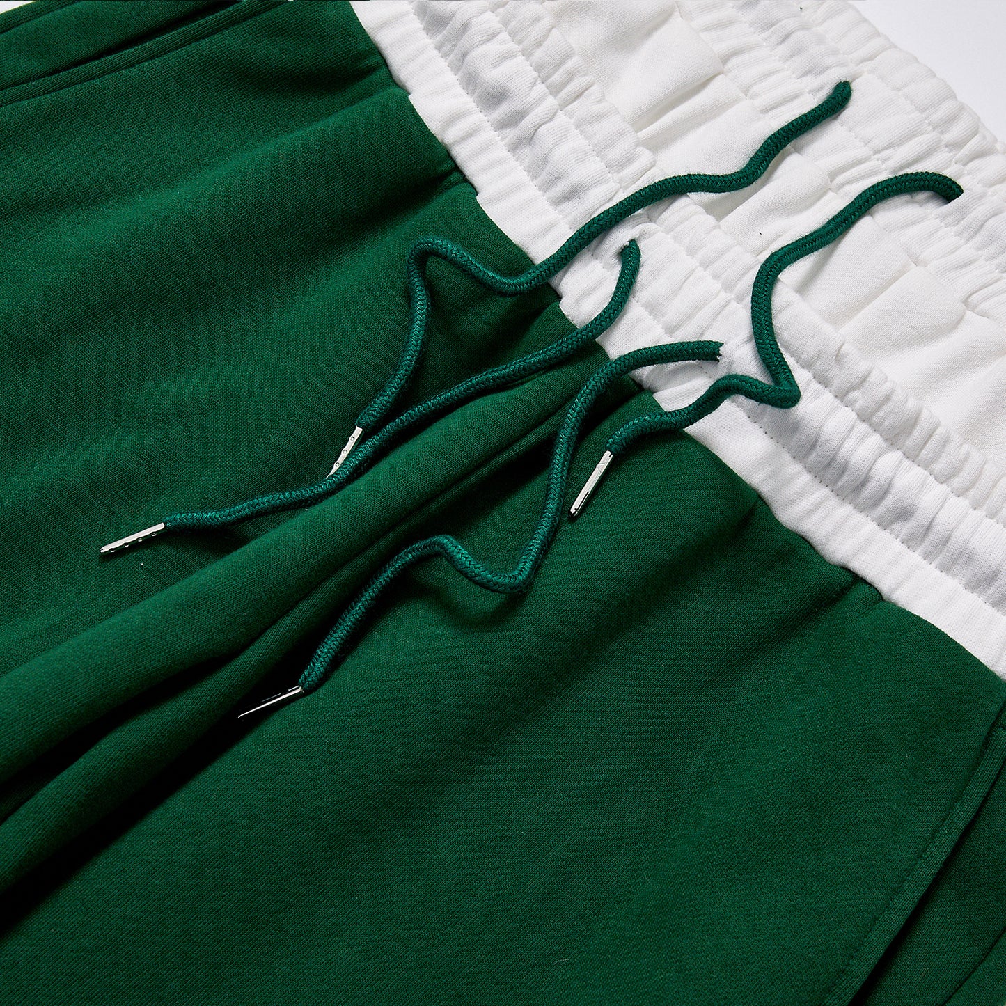 Double Waistband Rhinestone Contrast Panel Flare Sweatpants Unisex Casual Spring High Waist Drawstring Color Block Streetwear Loose Sport Track Pants Trousers