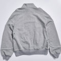 Custom Logo Reflective Piping Heather Gray Unisex Spring Stand Collar Zip-Up Loose Sweatshirt Jacket Streetwear Casual Racing Track Knit Outerwear