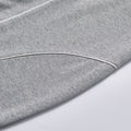 Custom Logo Reflective Piping Heather Gray Unisex Spring Stand Collar Zip-Up Loose Sweatshirt Jacket Streetwear Casual Racing Track Knit Outerwear