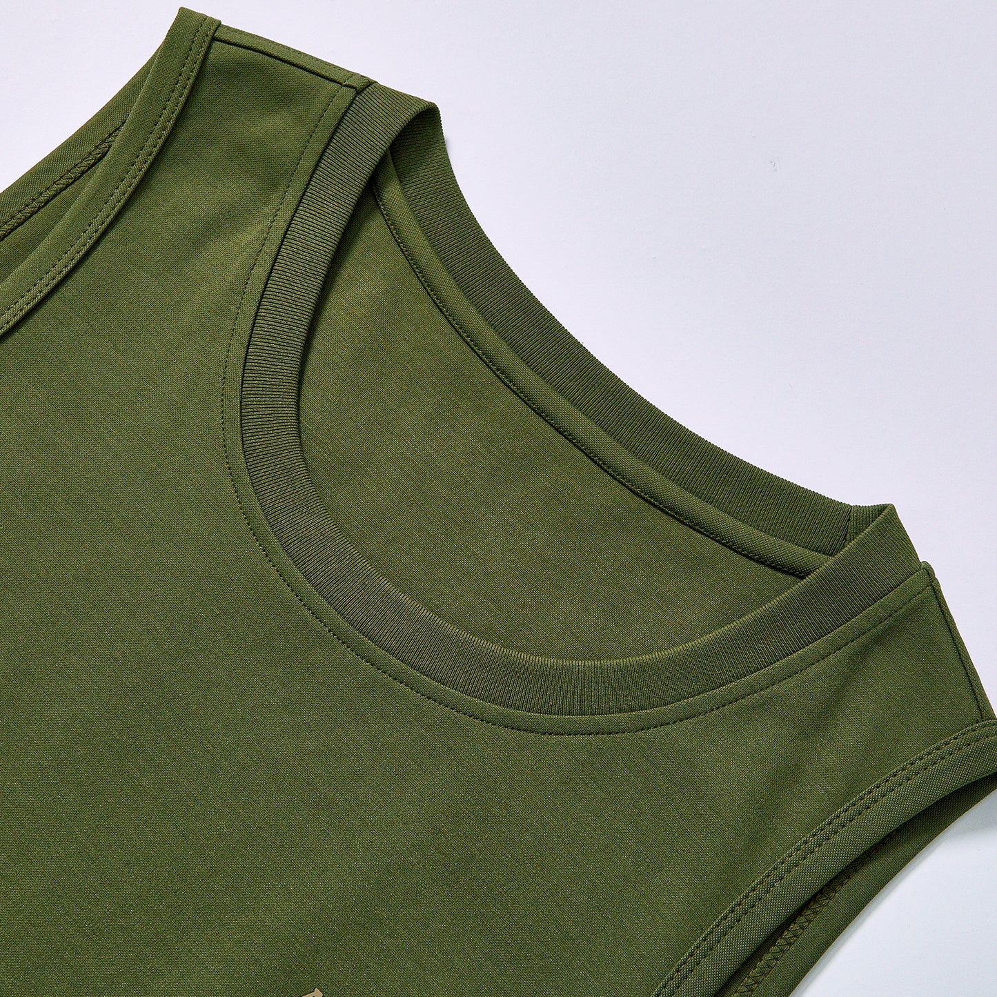 hot selling custom logo crew neck tank shirt straight bottom hem athletic training loose vest gym fitness workout outfit