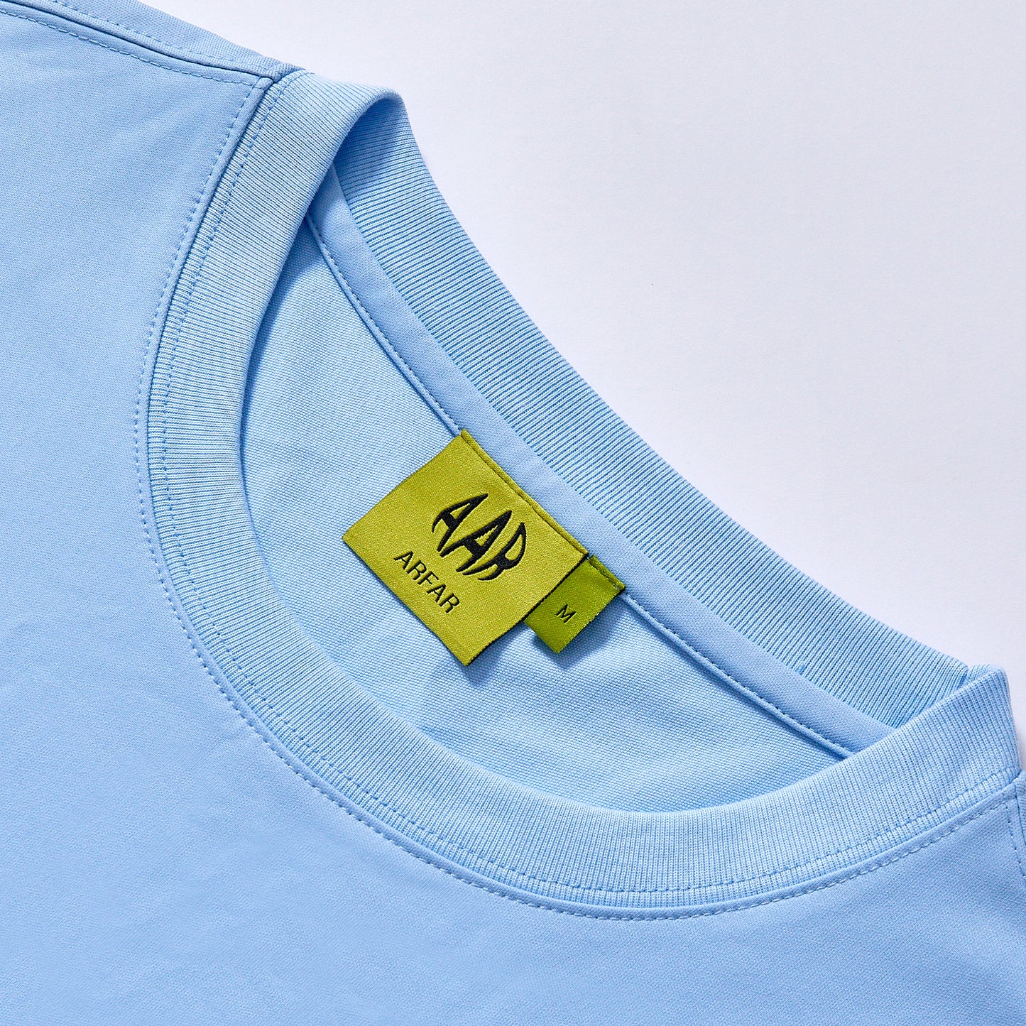 custom light blue men plain cotton t adjustable hem drawstring relaxed casual crew neck t shirt outfits jogging street leisure home