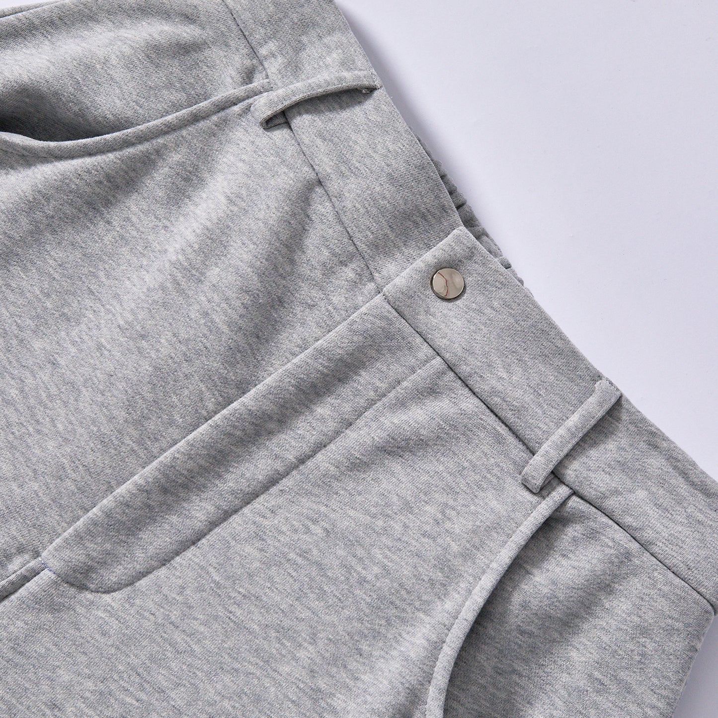 custom logo heather grey men cargo sweat pants  multiple side pockets loose wide leg trousers breathable thick casual utility trousers streetwear casual bottoms street fashion daily commuting