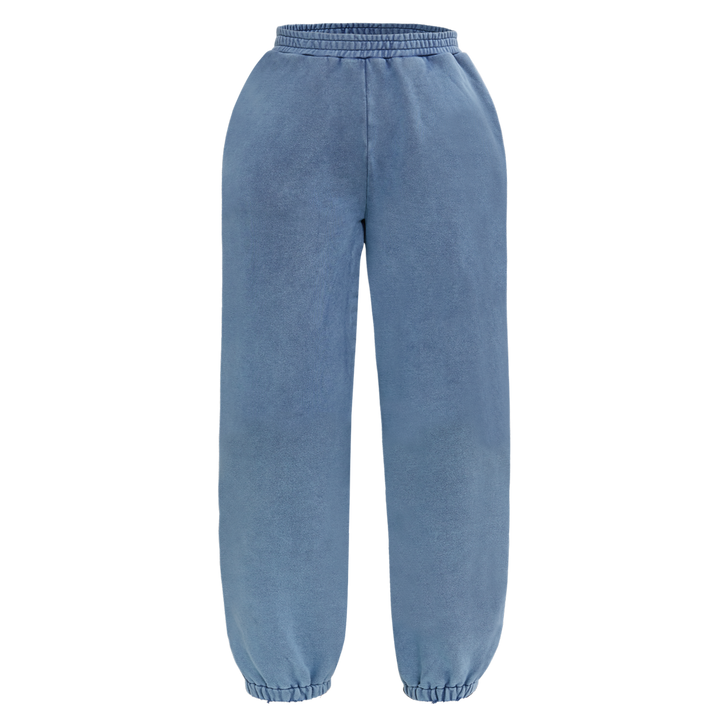 Blue Acid-Wash Joggers