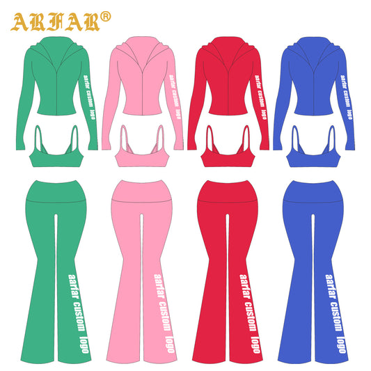 High Quality Sportswear Gym Outfit Women's Activewear Jacket with Cuffs Leggings Fitness Clothing Yoga Set