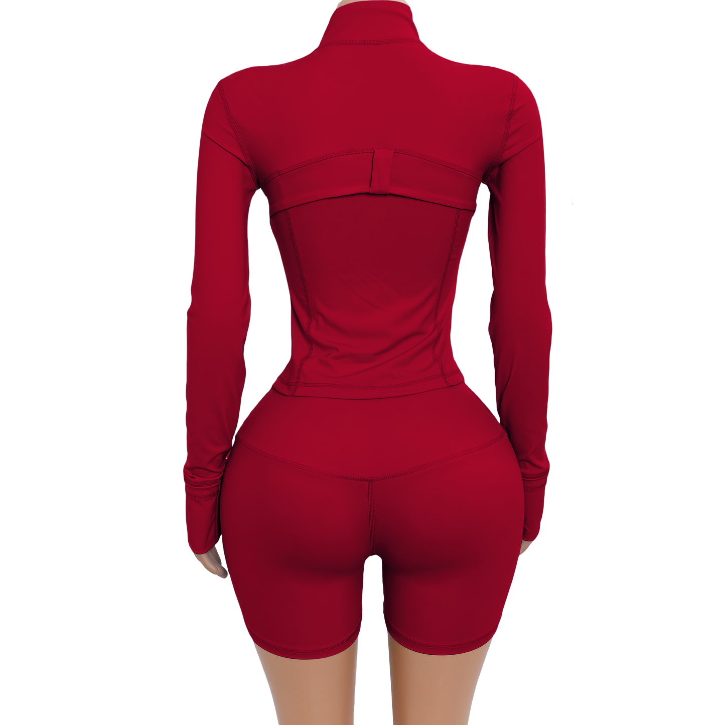 Custom Logo Two Piece Women Nylon Jacket Shorts Set pink Sport Outfit Fitness Gym Workout Wear Zipper Tracksuit Sets for Women