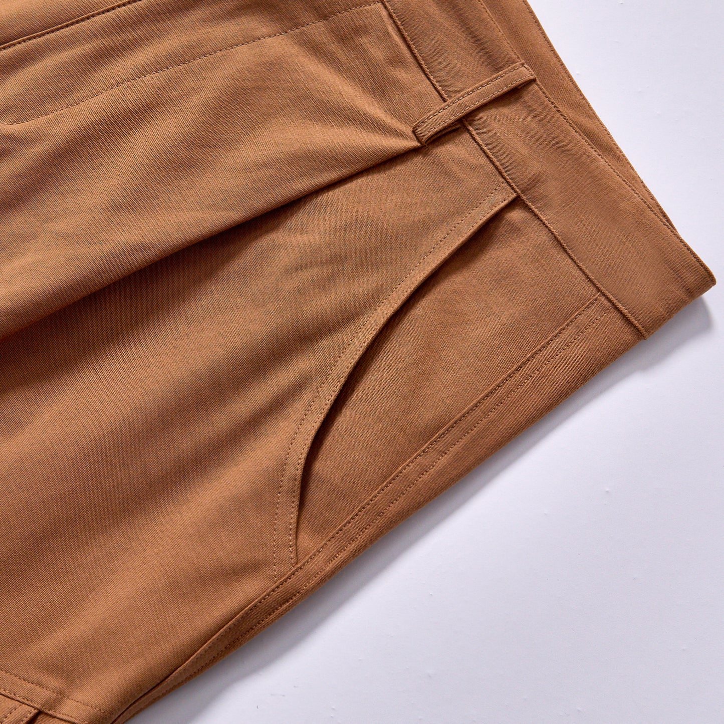 custom private label pleated wide leg utility trousers leg folded pleat detail multi pocket cargo trousers city walk