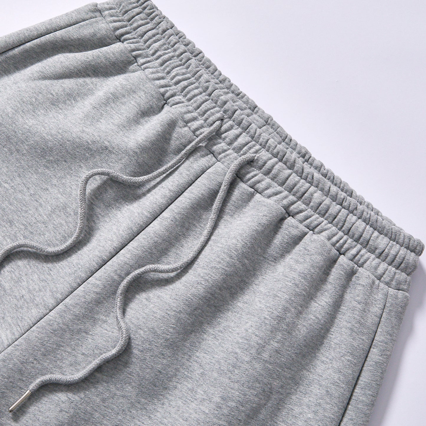 custom logo drawstring loose wide leg track pants straight wide leg hem unisex baggy relaxed fleece bottoms daily casual commute outfit