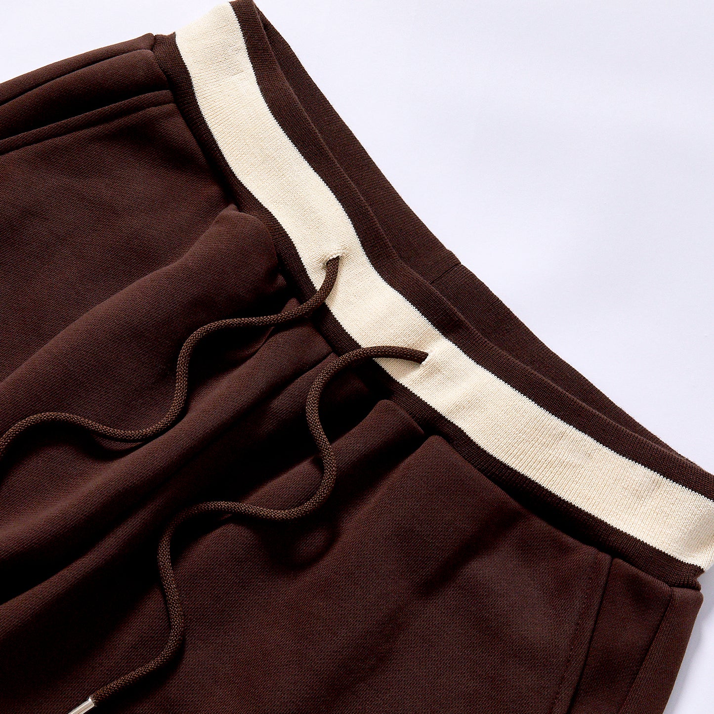 Customized High Quality cream contrast waistband wide leg sweatpants oversized full length street track bottoms heavy cotton french terry Wide Leg Sweatpants spring autumn streetwear