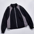 Custom Logo Two-tone Panel Contrast Color Windbreaker Unisex Spring Stand Collar Zip Up Loose Streetwear Casual Retro Track Jacket Outerwear