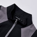 Custom Logo Two-tone Panel Contrast Color Windbreaker Unisex Spring Stand Collar Zip Up Loose Streetwear Casual Retro Track Jacket Outerwear