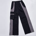 英文标题：Custom Logo Reflective Piping Contrast Color Windbreaker Fabric Unisex Elastic Waist Straight Cargo Pants Streetwear Casual Racing Track Trousers Daily Outer Bottoms