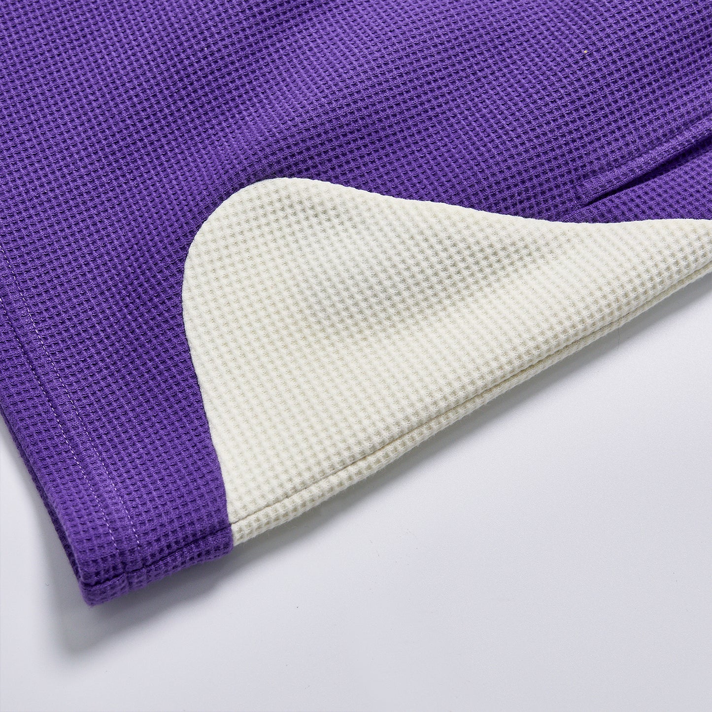 Custom Logo Double Layer Waistband Contrast Color Waffle Shorts Unisex Summer Elastic Drawstring Loose Fit Streetwear Casual Basketball Sports Shorts Bottoms