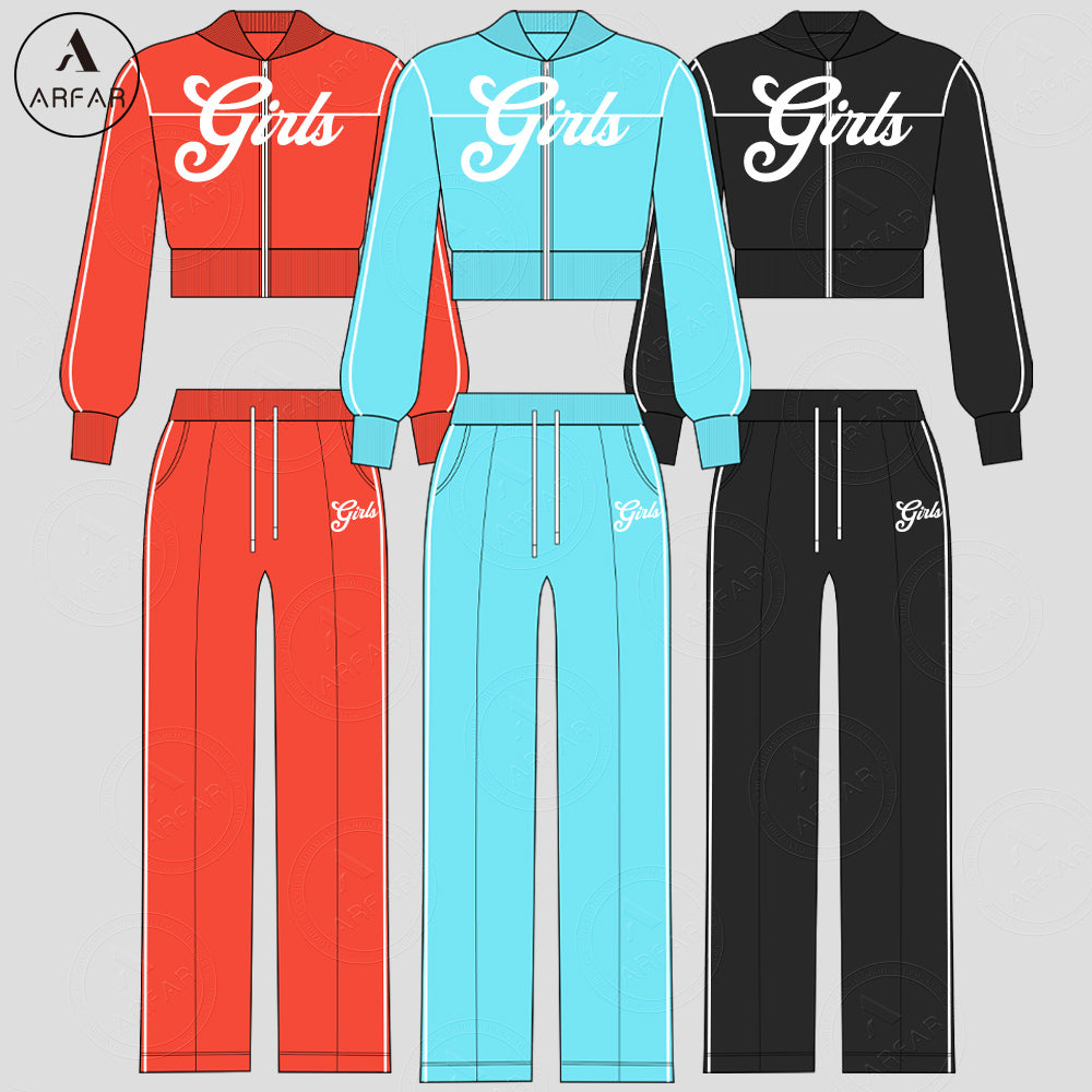 High Quality Clothing Manufacturers Women Tracksuit Set Custom Color Blocking Hoodie and Wide Leg Pants Two Piece Lounge Set