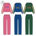 Streetwear Sweatpants and Hoodie Rhinestone Tracksuit Sets High Quality Winter Heavyweight Comfortable Sweatsuits Women Sets