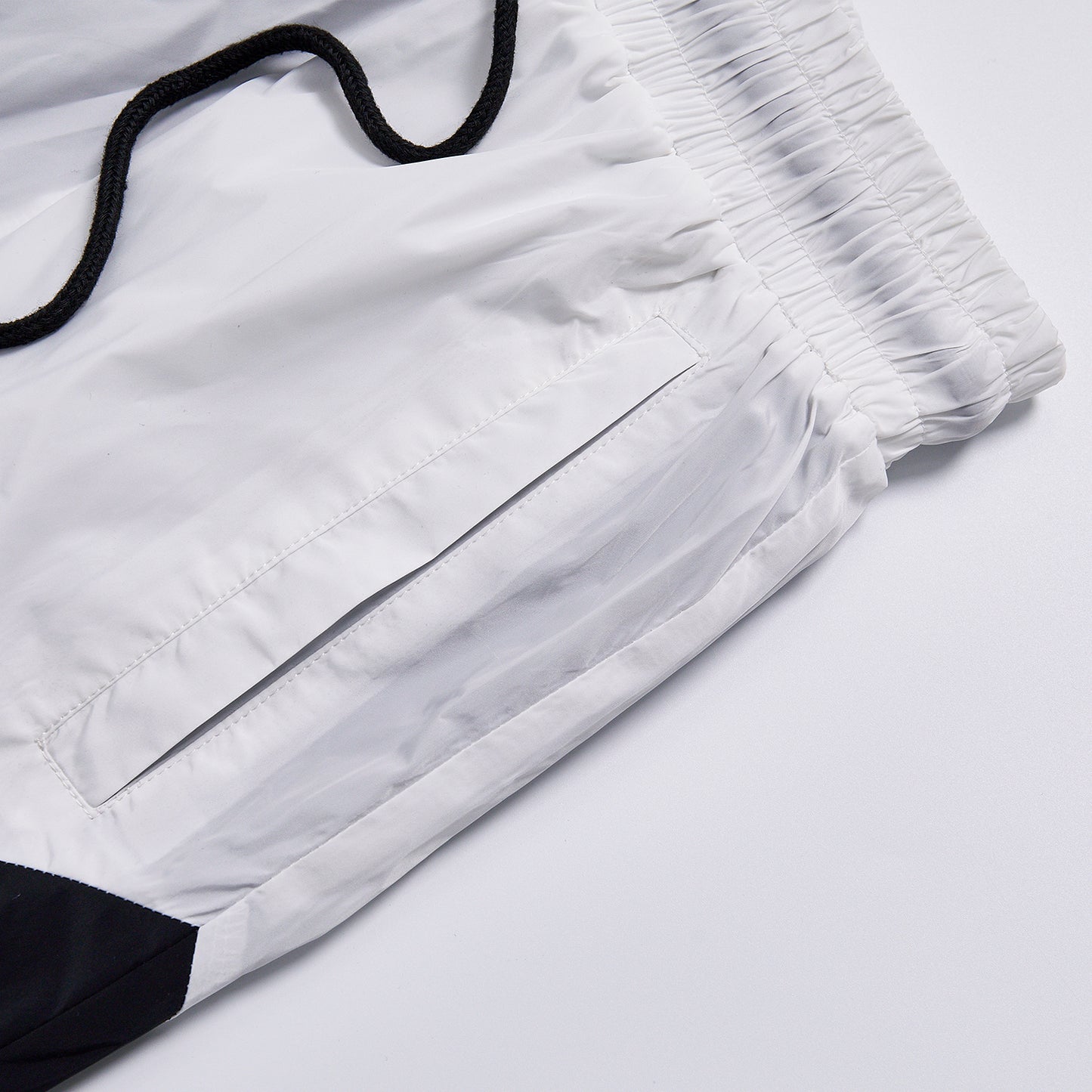 Custom Logo Contrast Color Panel Lightweight Wind Shorts Unisex Summer Elastic Waist Drawstring Loose Streetwear Casual Sports Running Track Shorts