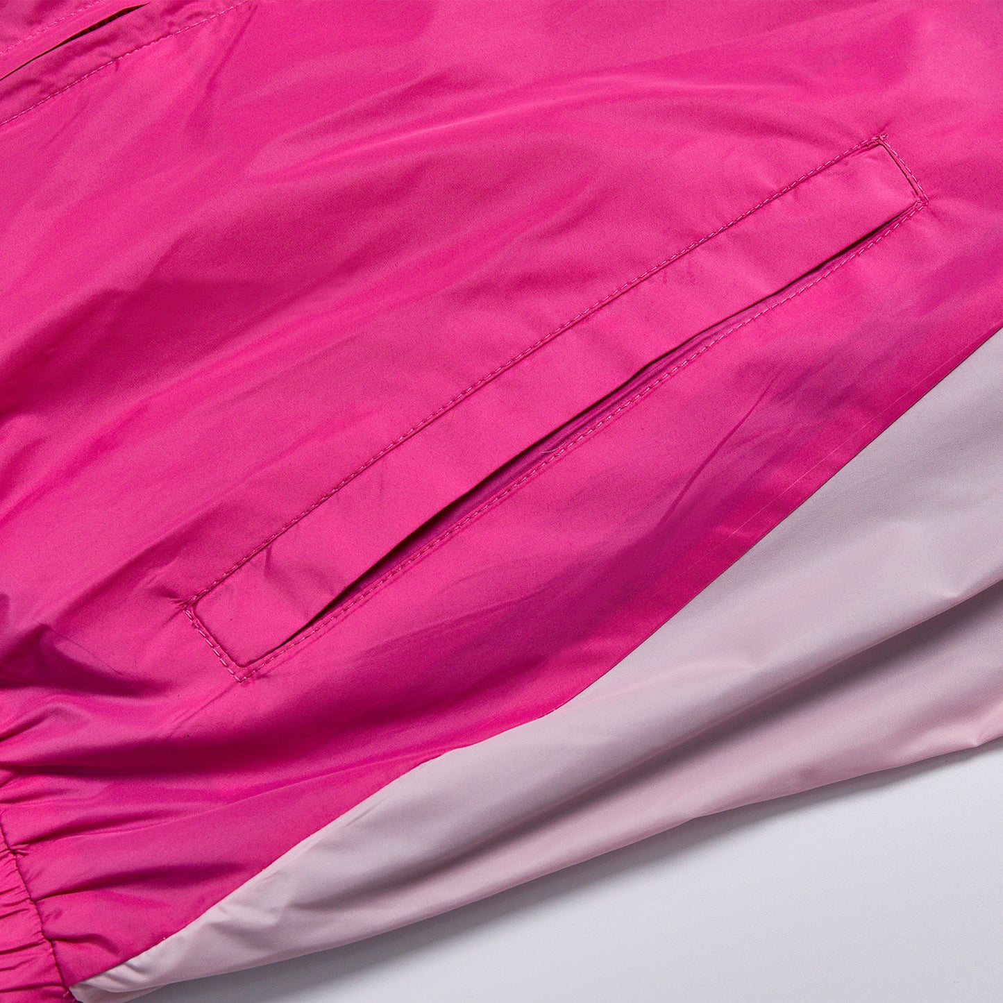 Contrast Panel Color Block Windbreaker Unisex Spring Stand Collar Zip Up Loose Track Jacket Bright Hot Pink Streetwear Casual Racing Outerwear