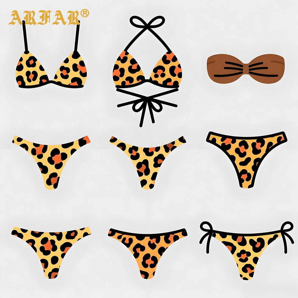 Bathing Suit for Women Custom Logo Sexy Swimsuit 2026 Summer 2 Piece Set Luxury Women's Halter Swimwear Set