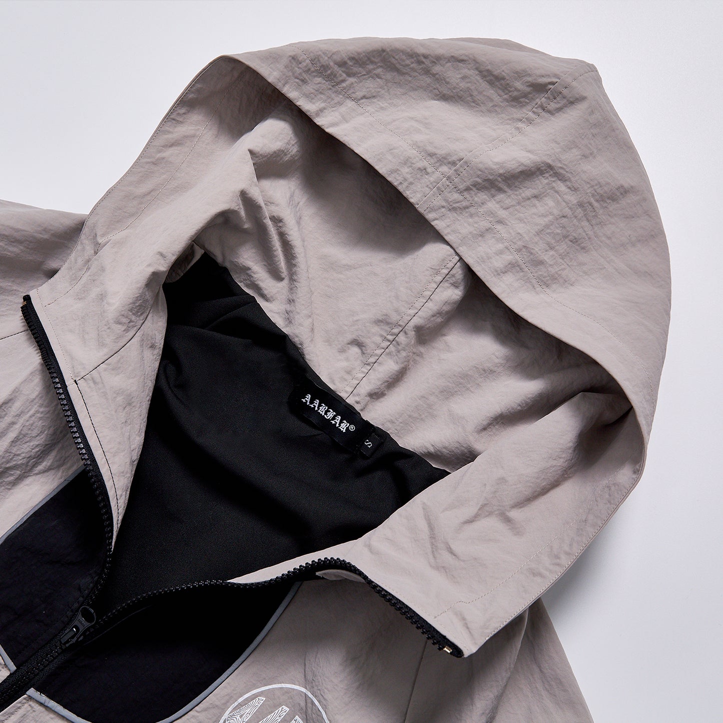 Reflective Line Contrast Color Hooded Windbreaker Unisex Spring Zip Up Cropped Racing Jacket Custom Logo Loose Streetwear Track Outerwear