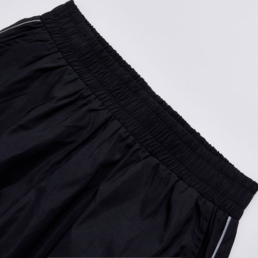 Custom Logo Reflective Piping Contrast Color Sports Shorts Unisex Summer Elastic Waist Drawstring Hem Casual Racing Track Shorts Active Training Outerwear Shorts