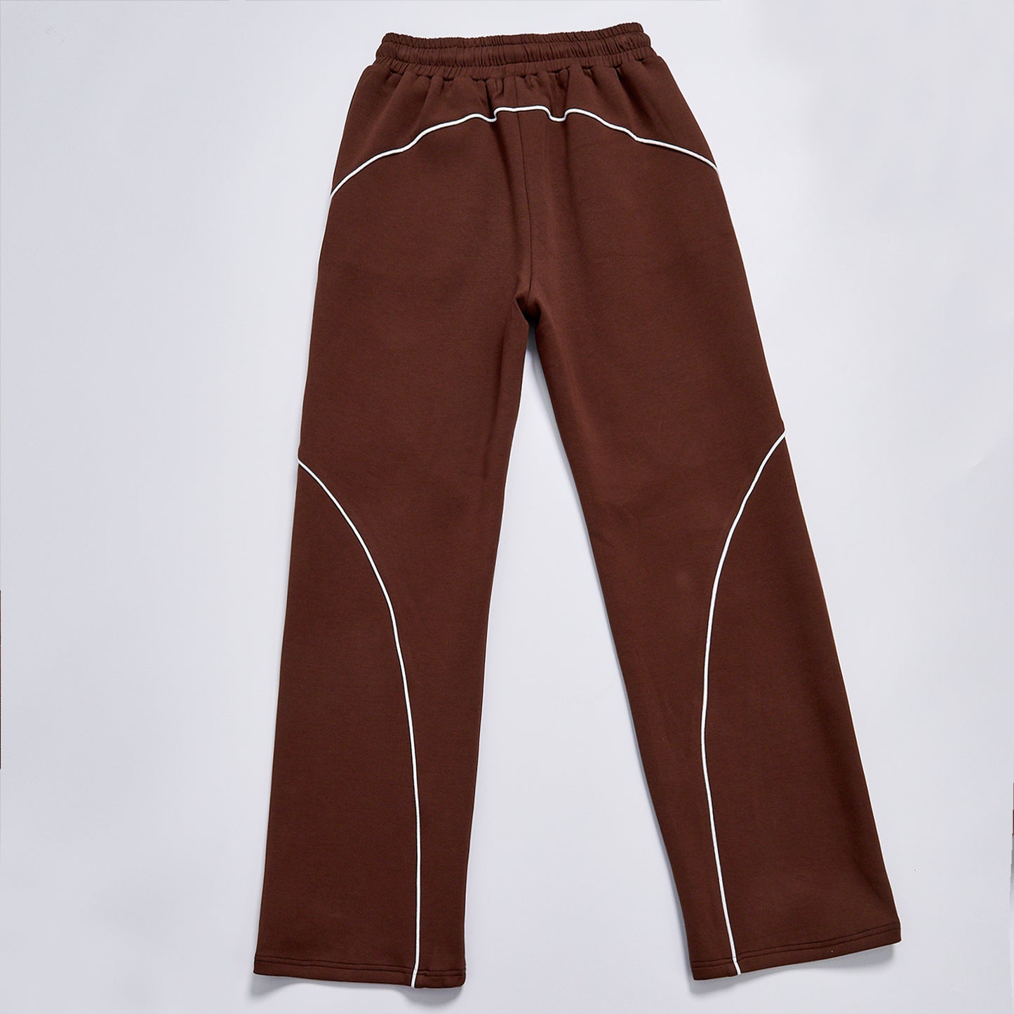 Custom Logo Reflective Piping Contrast Color Sweatpants Unisex Loose Straight Leg Spring Elastic Waist Track Pants Streetwear Casual Racing Jogger Trousers
