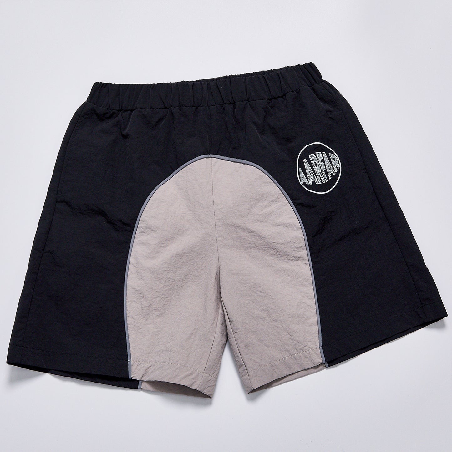 Custom Logo Reflective Piping Contrast Color Nylon Shorts Unisex Summer Elastic Waist Loose Fit Streetwear Casual Running Training Track Shorts