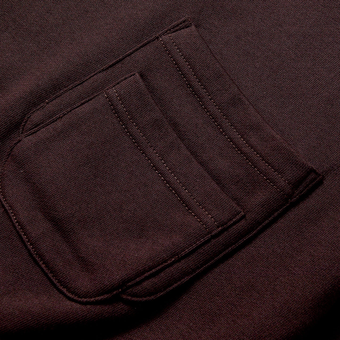 Customized high Quality hoodie loose oversized contrast hem street sweatshirt ark brown main body  Two Tone Contrast Rib Oversized Crew Neck Pullover spring autumn streetwear
