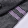 hot selling rib color block collar cuff hem zip up coat elastic rib cuffs & bottom hem unisex loose faded athletic fleece jacket daily commute casual outer layer