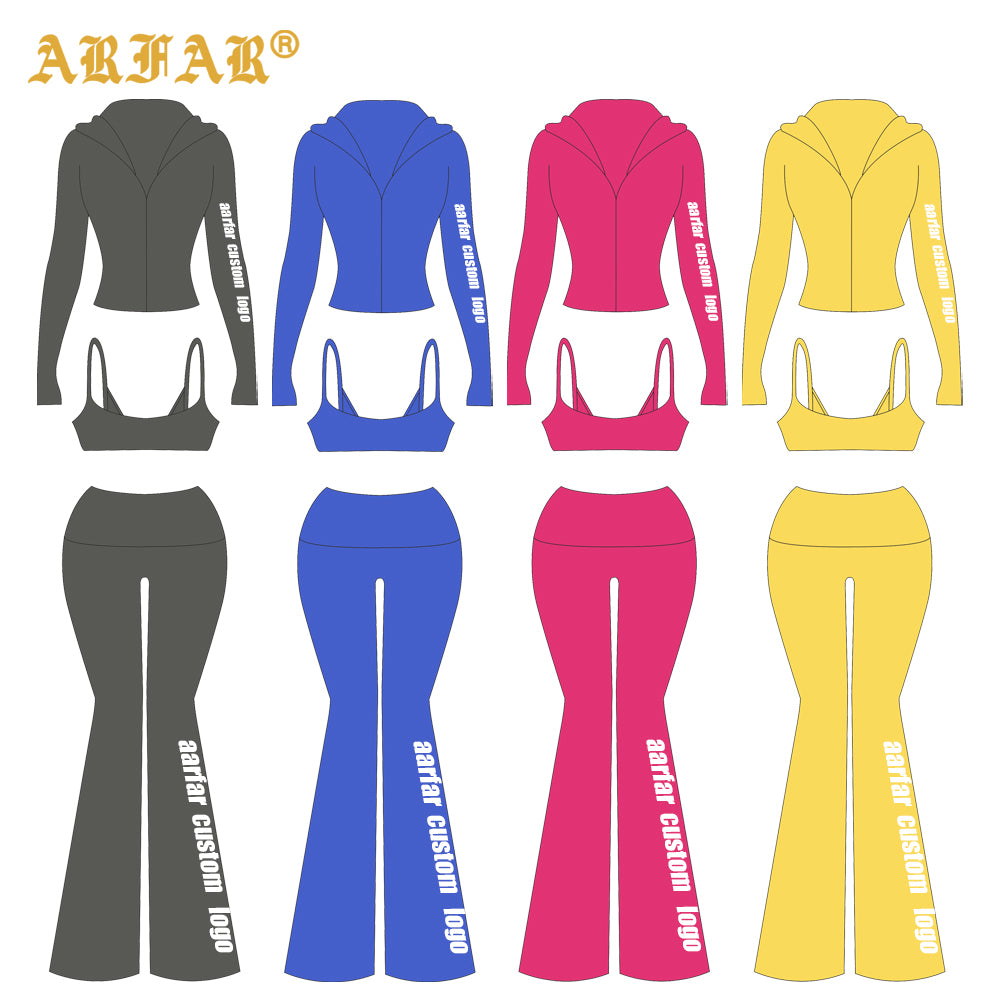 High Quality Sportswear Gym Outfit Women's Activewear Jacket with Cuffs Leggings Fitness Clothing Yoga Set