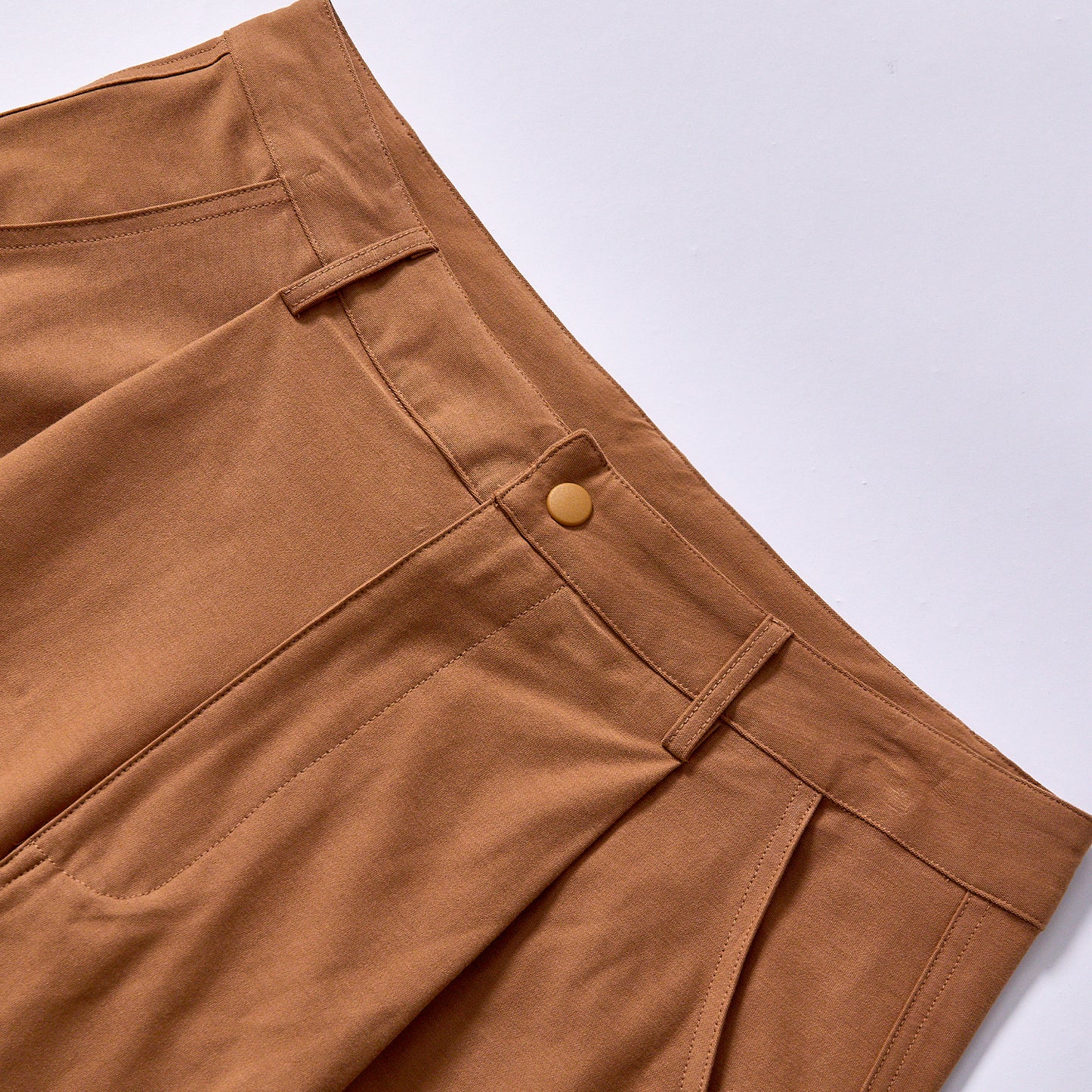 custom private label pleated wide leg utility trousers leg folded pleat detail multi pocket cargo trousers city walk