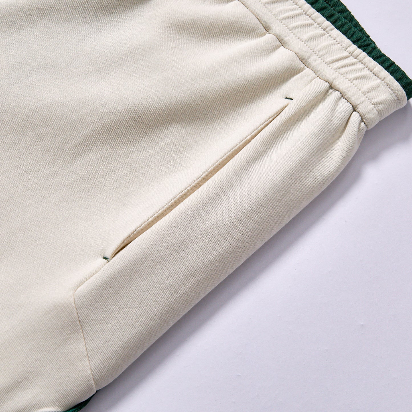 custom side stripe fleece casual trousers small chest embroidery straight sweatpants city walk