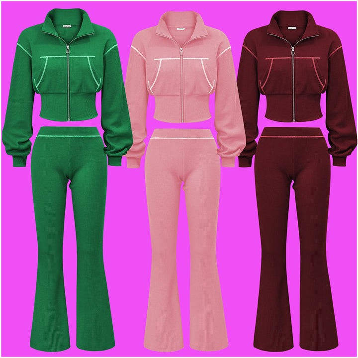 Waffle Knit Lounge Set