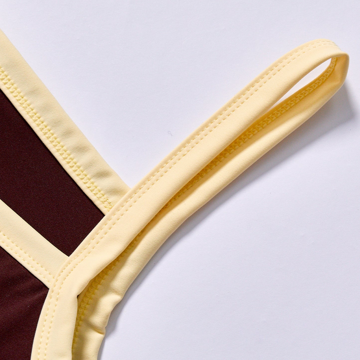 Custom Fashion spaghetti strap curve waist yoga tank waist shaping seamless yoga cami coffee brown main body yoga pilates training