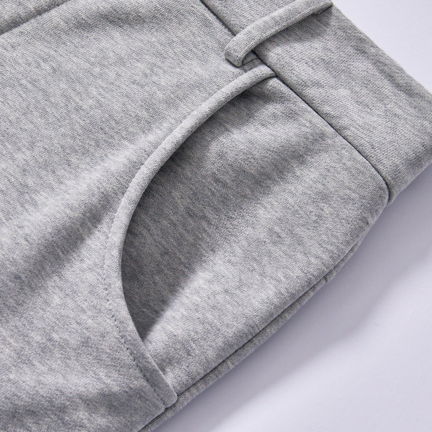 custom logo heather grey men cargo sweat pants  multiple side pockets loose wide leg trousers breathable thick casual utility trousers streetwear casual bottoms street fashion daily commuting