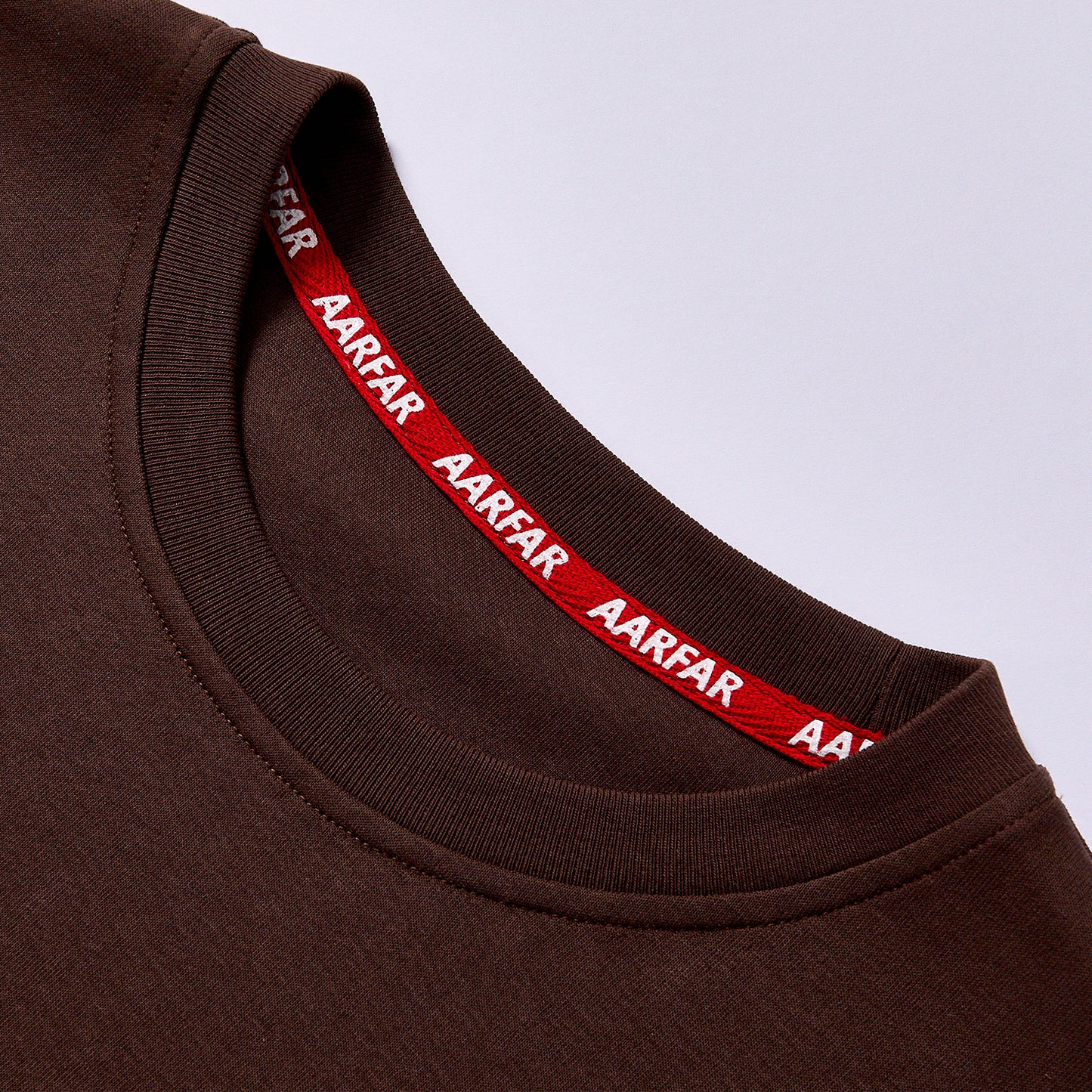 Customized High Quality T-Shirt contrast piping cuff t-shirt mini logo embroidery crew neck t-shirt loose oversized relaxed fit daily streetwear