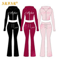 Custom Cheetah Print Yoga Set Raglan Sleeve Fold Waist Flare Pants 3 Piece Set Workout Fitness Clothing Supplier