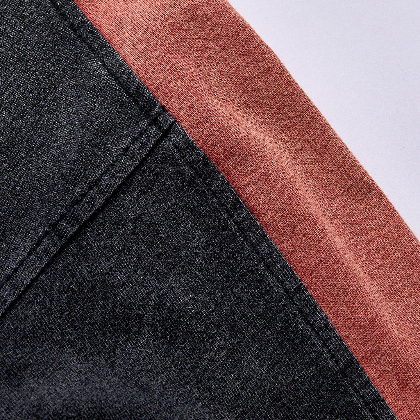hot selling pigment washed raglan sleeve stripe fleece top drop shoulder relaxed fit unisex loose retro athletic long sleeve sweatshirt daily commute casual loungewear