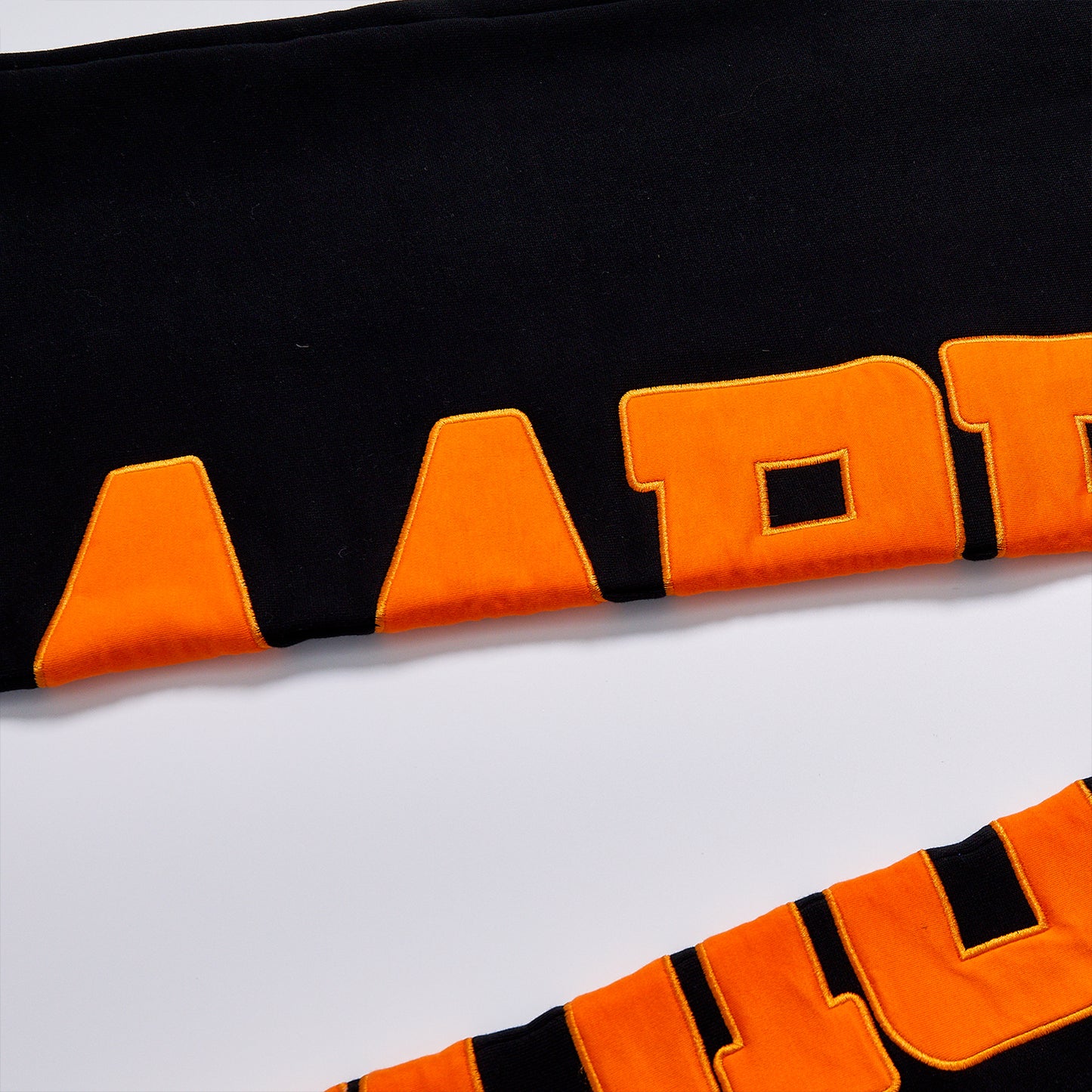 Big Orange Letter Embroidery Contrast Drawstring Sweatpants Unisex Autumn Elastic Waist Wide Leg Jogger Pants Streetwear Casual Loose Sports Track Pants Trousers