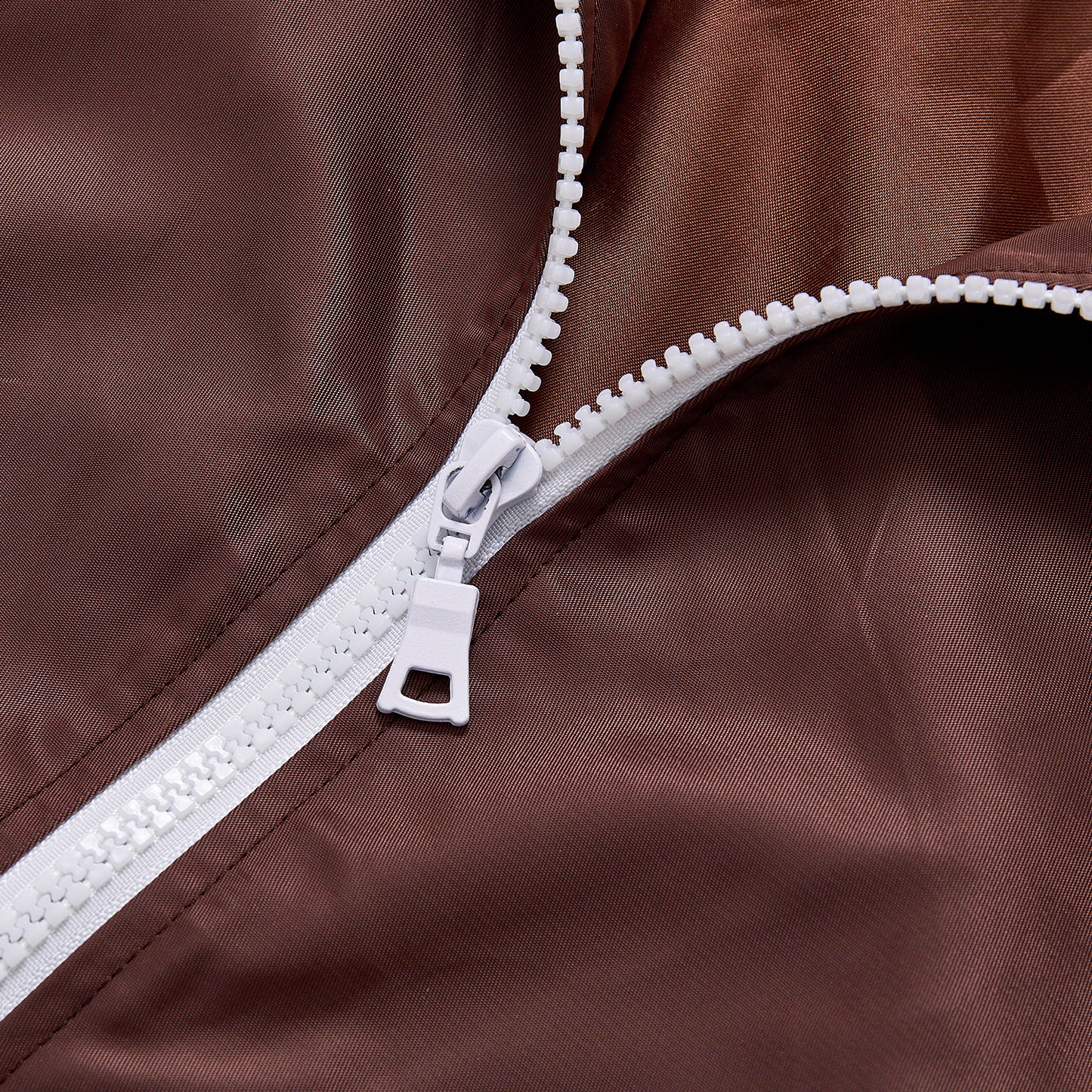 Custom Logo Reflective Piping Contrast Zipper Hooded Windbreaker Unisex Spring Zip Up Crop Jacket Streetwear Casual Racing Track Outerwear
