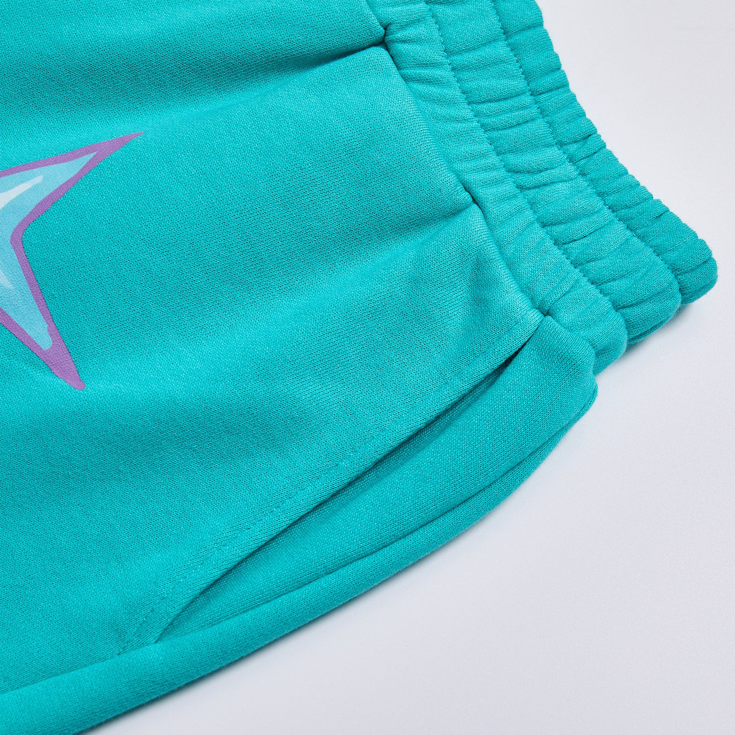 Custom Graphic Star Print Loose French Terry Sweat Shorts Unisex Summer Elastic Waist Casual Streetwear Hip Hop Oversized Workout Shorts With Side Pockets