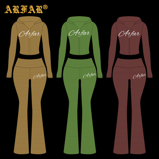 Two Piece Set Women Clothing Custom LOGO Cotton Ribbed Striped Long Sleeve Shirt and Skinny Pants 2 Piece Lounge Sets Women 2026