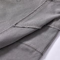 Custom Wholesale Deconstructed Sweatshirt vintage washed grey heavy cotton street sweat top  Support custom chest logo embroidery, small MOQ fast factory sampling