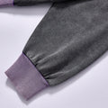 hot selling rib color block collar cuff hem zip up coat elastic rib cuffs & bottom hem unisex loose faded athletic fleece jacket daily commute casual outer layer