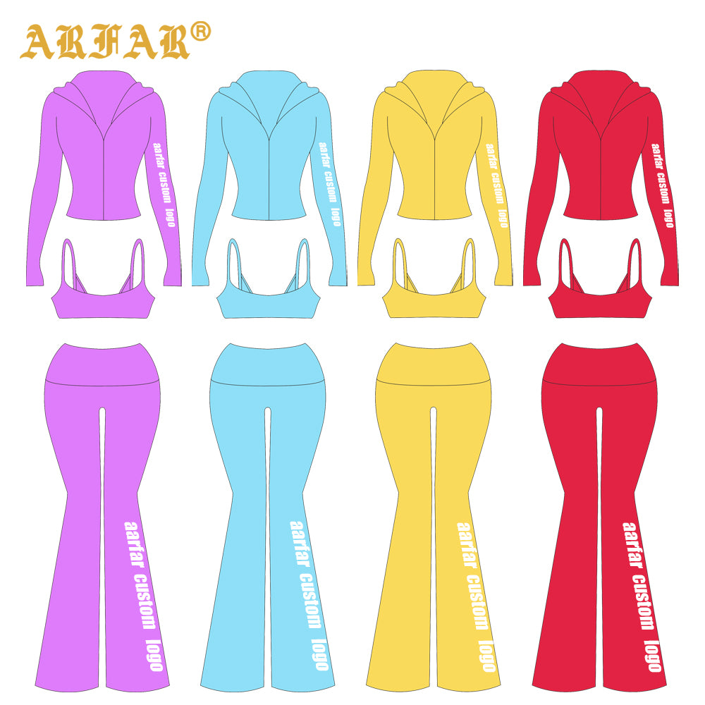 High Quality Sportswear Gym Outfit Women's Activewear Jacket with Cuffs Leggings Fitness Clothing Yoga Set